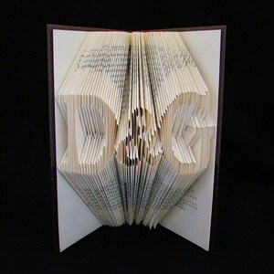 Regalo de aniversario - Carta y carta--iniciales--novio novia regalo--doblado libro escultura