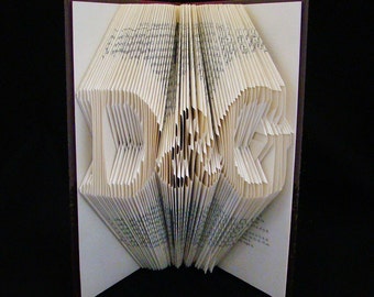 Anniversary Gift -- Letter & Letter -- Initials -- Boyfriend Girlfriend Gift -- Folded Book Sculpture