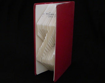 Z is for Zombie .... Monograms  .... Folded-Book Art Sculpture