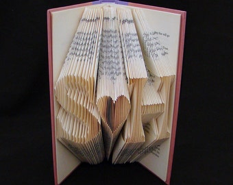 S heart H -- 2 Letters with Symbol -- Wedding Anniversary Gift -- Folded-Book Art Sculpture