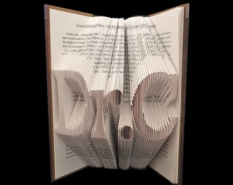 Dr.C | Doctor | PhD | Graduate | Graduation Gift | Professor | 3 Letters | Folded-Book Art Sculpture | Unique Gift | Custom | Personalized
