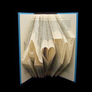 A heart W: 2 Letters + Symbol | Wedding Anniversary | Folded-Book Art | Personalized Gift | Book Sculpture | Origami | Wife | Husband | Gift