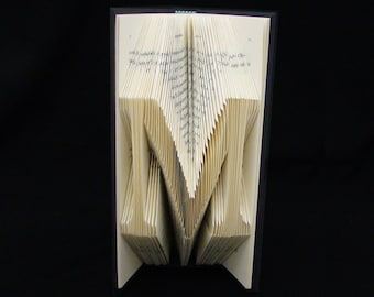 M -- Monogram  -- Letters -- Alphabets -- Characters -- Folded-Book Art Sculpture