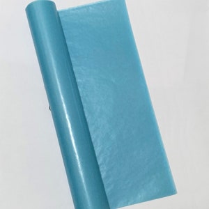 Single Sheet of Light Blue Translucent Wax Paper for Crafts and Gift Wrapping Approx 19 inch x 27 inch image 2