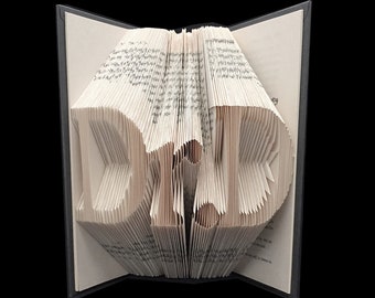 Dr.D | Doctor | PhD | Graduate | Graduation Gift | Professor | 3 Letters | Folded-Book Art Sculpture | Unique Gift | Custom | Personalized