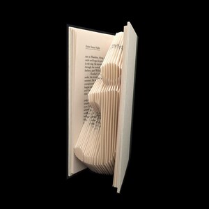 j Lowercase J Monograms Folded-Book Art Sculpture image 2