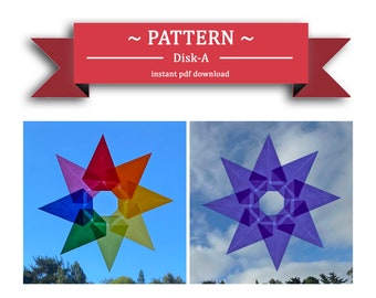 Tutorial, Instructions for Making a Window Star, Sun Catcher, Waldorf Star.  Instant PDF download for Disk-A