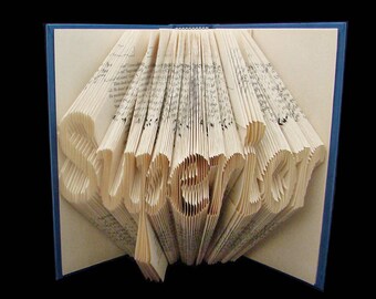 Superior -- 8 Letter Word -- Folded-Book Art Sculpture --- Unanimous Superior -- Music Teacher -- Customized Gift --Personalized Gift