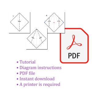 Tutorial, Instructions for Making a Window Star, Sun Catcher, Waldorf Star. Instant PDF download. Printer required. 6-Pointed Star-C image 4