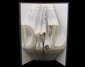 Dr.L | Doctor | PhD | Graduate | Graduation Gift | Professor | 3 Letters | Folded-Book Art Sculpture | Unique Gift | Custom | Personalized