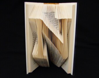 N -- Monogram  -- Letters -- Alphabets -- Characters -- Folded-Book Art Sculpture