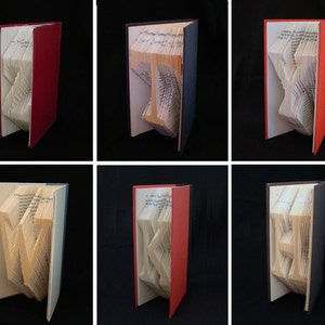 W Monograms Folded-Book Art Sculpture image 5