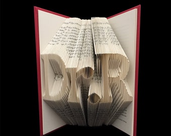 Dr.R | Doctor | PhD | Graduate | Graduation Gift | Professor | 3 Letters | Folded-Book Art Sculpture | Unique Gift | Custom | Personalized