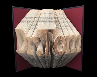 Dr.Tom | 5 Letter Names | Folded-Book Art Sculpture | Personalized Gift | Graduation | Doctor's Degree