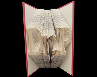Dr.P | Doctor | PhD | Graduate | Graduation Gift | Professor | 3 Letters | Folded-Book Art Sculpture | Unique Gift | Custom | Personalized