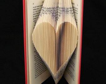 Heart -- Love -- Wedding Anniversary Gift -- Folded-Book Art Sculpture