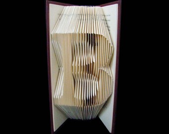 B -- Monograms  -- Folded-Book Art Sculpture