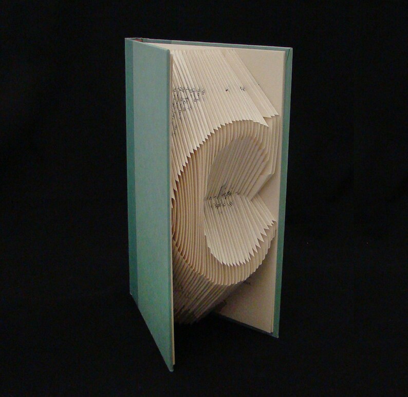 C Monograms Folded-Book Art Sculpture image 2