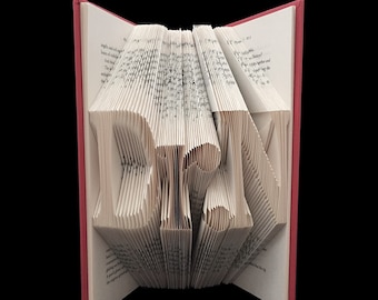 Dr.N | Doctor | PhD | Graduate | Graduation Gift | Professor | 3 Letters | Folded-Book Art Sculpture | Unique Gift | Custom | Personalized