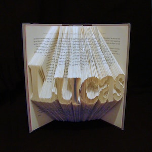 Lucas--5 Letter Names--Folded-Book Art Sculpture