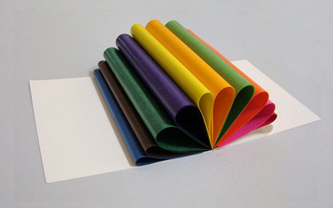 Glassine Paper - AKA Kite Paper - Mixed Colors - 200 mm - 100 sheets