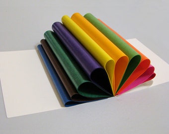 Papel encerado translúcido pequeño para hacer estrellas Waldorf / estrellas para ventanas / papel para cometas / 99 hojas / Multicolor / Cuadrados de 6,25 pulgadas