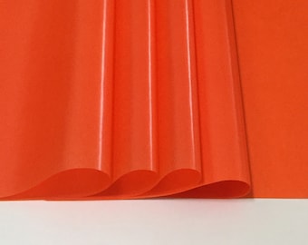 Single Sheet of Orange Translucent Wax Paper for making Waldorf Stars | Window Stars | 50cm x 70cm (approx 19.5 inch x 27.5 inch)