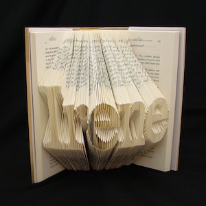 Irene -- 5 Letter Names -- Folded-Book Art Sculpture