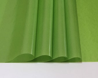 Single Sheet of Light Green Translucent Wax Paper for making Waldorf Stars | Window Stars | 50cm x 70cm (approx 19.5 inch x 27.5 inch)