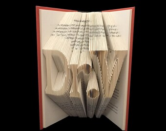 Dr.V | Doctor | PhD | Graduate | Graduation Gift | Professor | 3 Letters | Folded-Book Art Sculpture | Unique Gift | Custom | Personalized