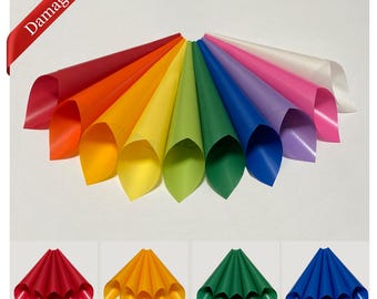 Clearance, On Sale, Damaged Papers: Translucent Paper for making Waldorf Stars, Window Stars, Kite Paper | Multi color or Single Color Packs