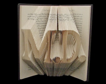 M.D. --  MD -- Initials -- Acronyms -- Doctor -- Medical Doctor -- Physician -- Graduation Gift -- Graduate -- Folded-Book Art Sculpture