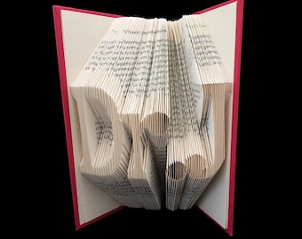 Dr.J | Doctor | PhD | Graduate | Graduation Gift | Professor | 3 Letters | Folded-Book Art Sculpture | Unique Gift | Custom | Personalized