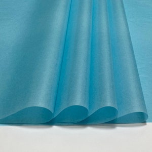 Single Sheet of Light Blue Translucent Wax Paper for Crafts and Gift Wrapping Approx 19 inch x 27 inch image 1