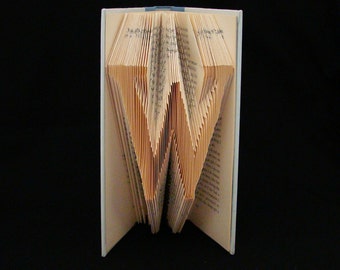 W -- Monograms  -- Folded-Book Art Sculpture