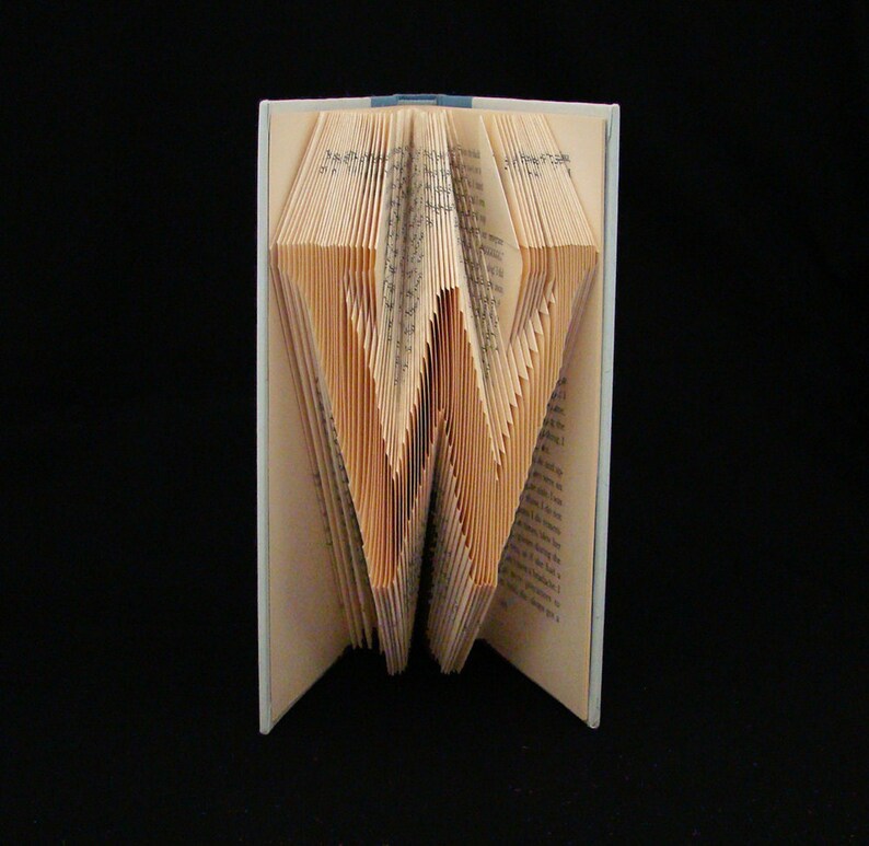 W Monograms Folded-Book Art Sculpture image 1