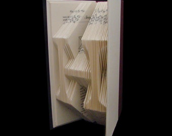 H -- Monograms  -- Letters -- Alphabets -- Characters -- Folded-Book Art Sculpture