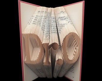 Dr.O | Doctor | PhD | Graduate | Graduation Gift | Professor | 3 Letters | Folded-Book Art Sculpture | Unique Gift | Custom | Personalized