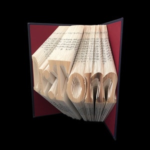 Dr.Tom 5 Letter Names Folded-Book Art Sculpture Personalized Gift Graduation Doctor's Degree image 2