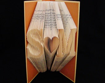 S heart M -- 2 Letters with Symbol -- Anniversary Gift -- Girlfriend Boyfriend Gift -- Folded-Book Art Sculpture