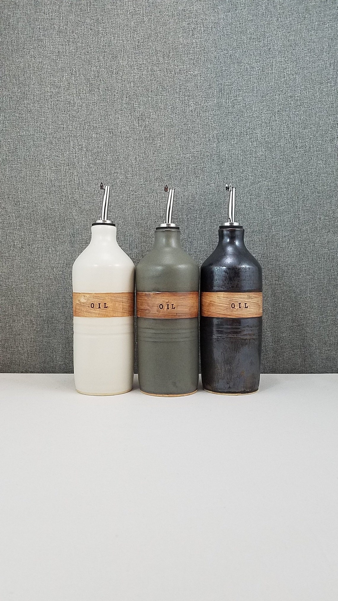 Made to order Ceramic olive oil cruet pottery oil bottle Etsy