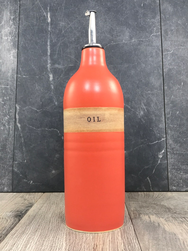 Custom Order/Made to order - Customizable Oil Bottles - Stoneware Oil Cruets - Pottery Bottles - Hand Thrown Oil bottles - Assorted Colors