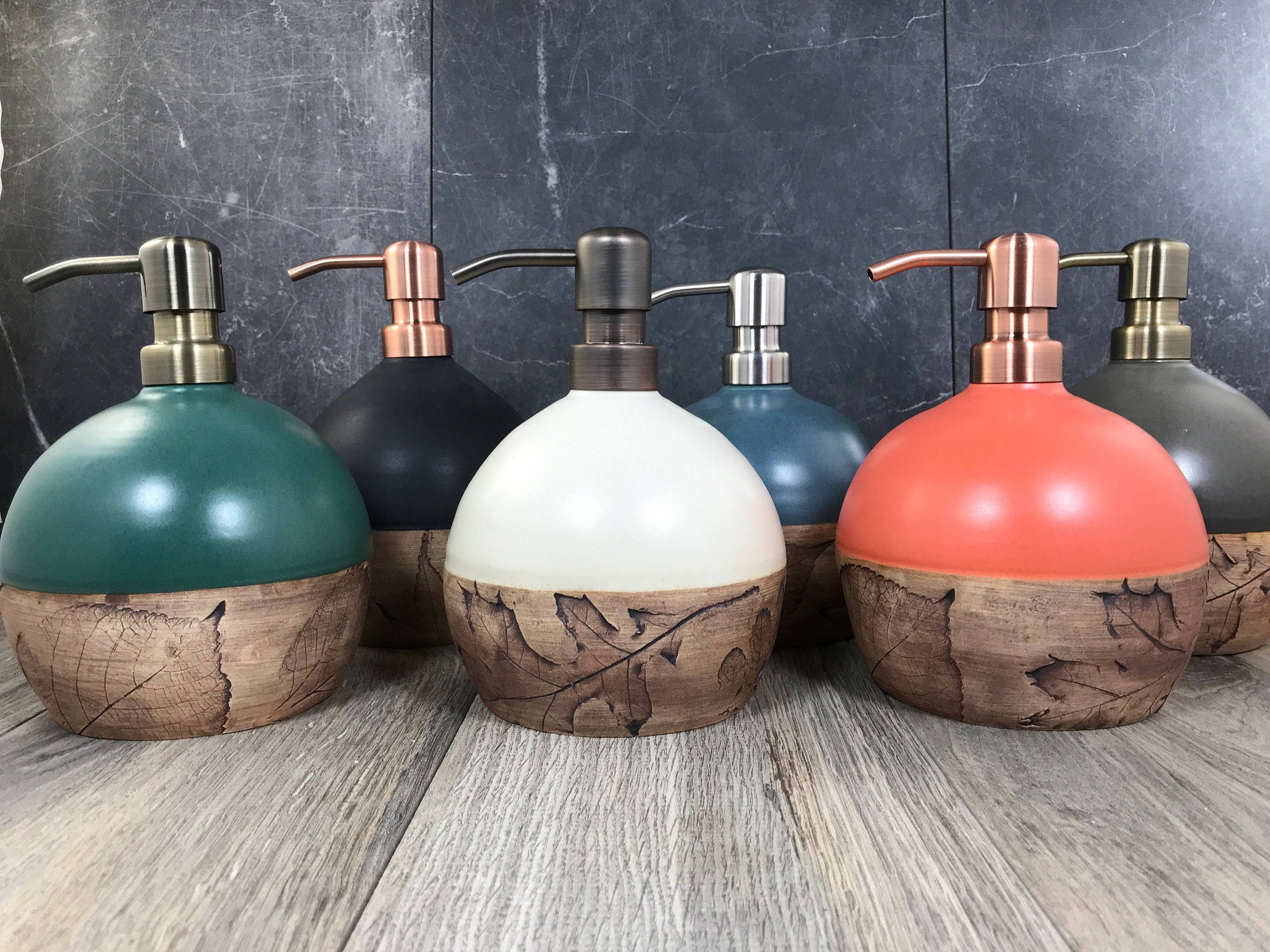 In Stockceramic Soap Dispenser Stoneware Lotion Pump Pottery Dispensers  Assorted Colors Hand Thrown Soap Dispensers Satin Matte -  Israel