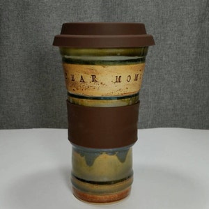 Create a Mug(made to order)*** Pottery Travel mug / Large Commuter mug with silicone lid -Custom Mug MADE TO ORDER
