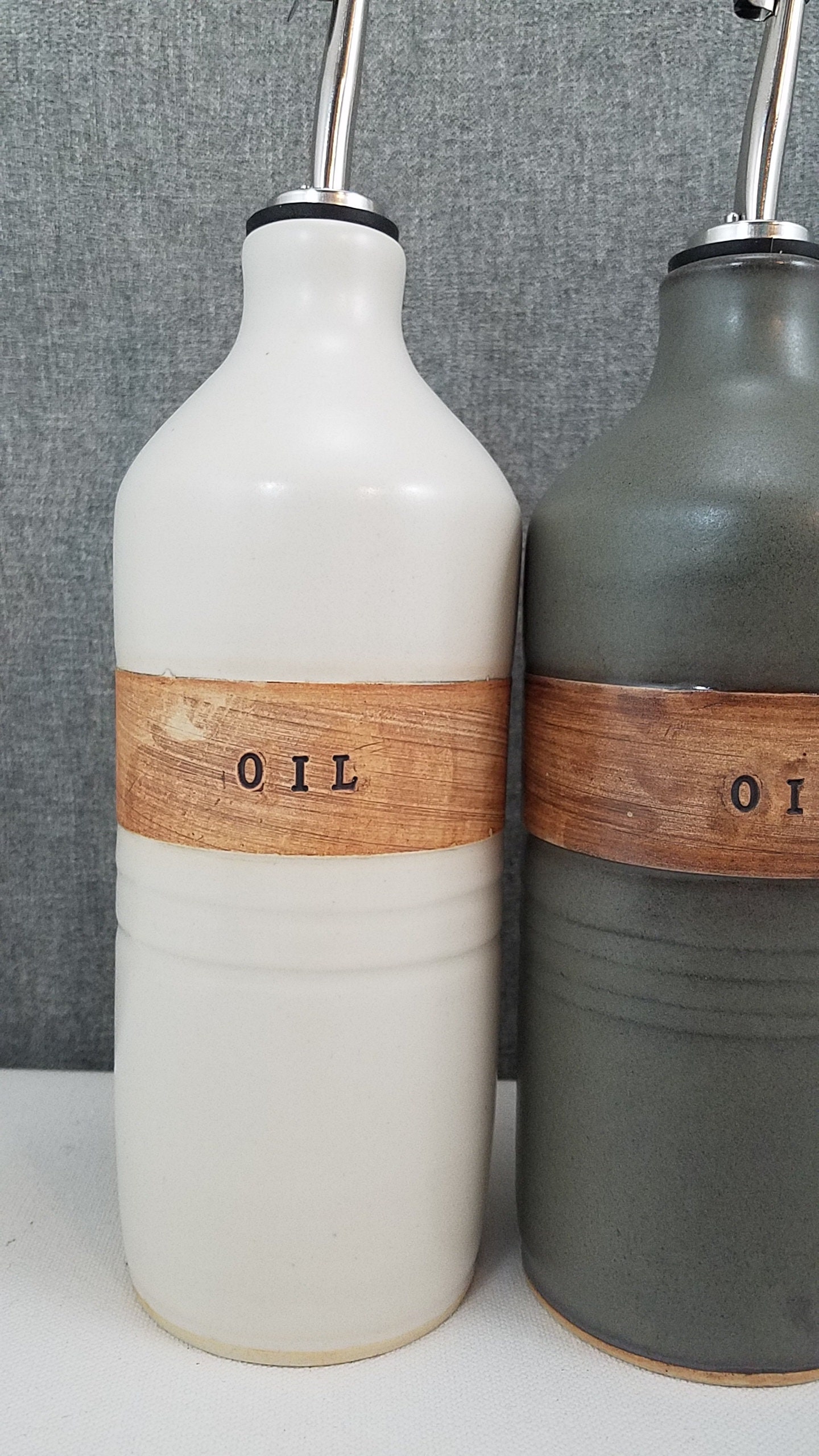 Made to order Ceramic olive oil cruet pottery oil bottle Etsy