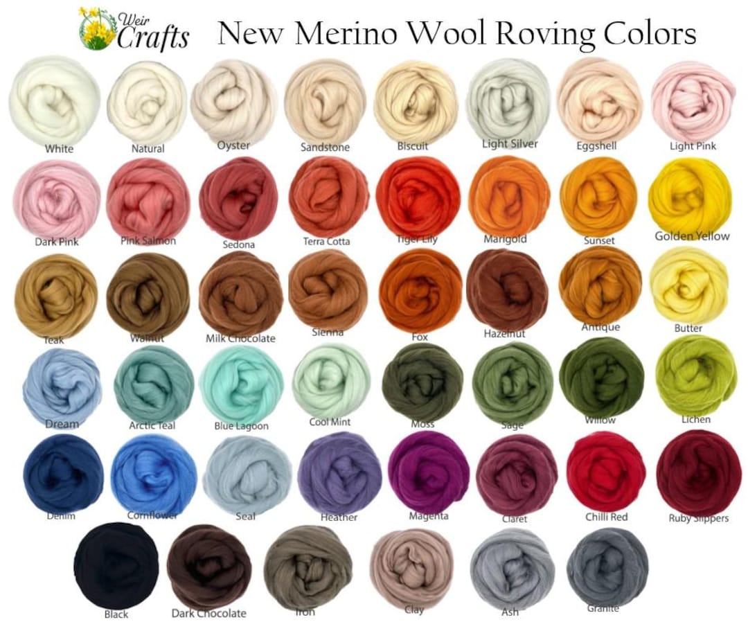 100% Merino Wool Roving - by the Ounce, for Felting, Spinning - Etsy