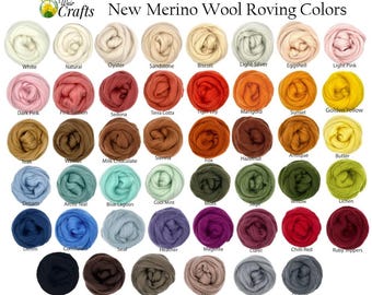 100% Merino Wool Roving - By the ounce, for felting, spinning