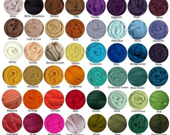 100% Merino Wool Roving - By the ounce, for felting, spinning