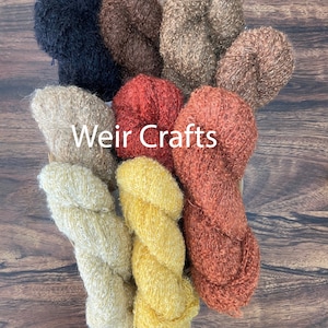 Light Weight Small Loop Boucle Mohair Yarn in Doll Hair Colors - 3 oz. skein