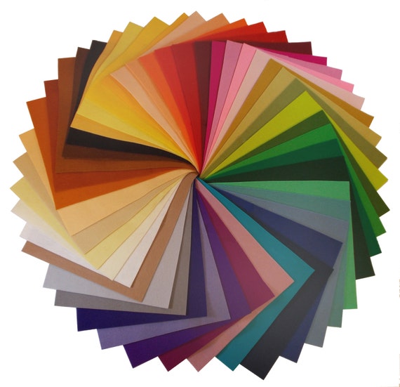 pure merino wool Full 60 Color Set 100/% Wool Felt 8 x 12